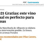 Reportaje al vino Eme de Bodegas Gratias en Gastronomía del periódico ABC